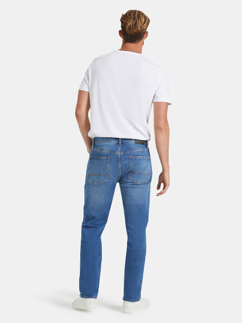 Slim straight Knit Jeans, Light Indigo, hi-res