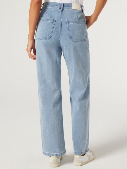 Racquel Cargo Jean, Mid Indigo, hi-res