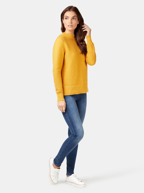 Hailey Cotton Knit, Yellow, hi-res
