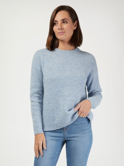 Blake Rib Knit, Blue, hi-res