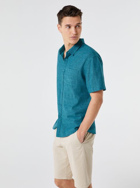 SS Wolf Textured Shirt, Jadeite, hi-res