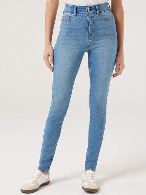 Tummy Trimmer Skinny Jeans, Vintage Wash, hi-res