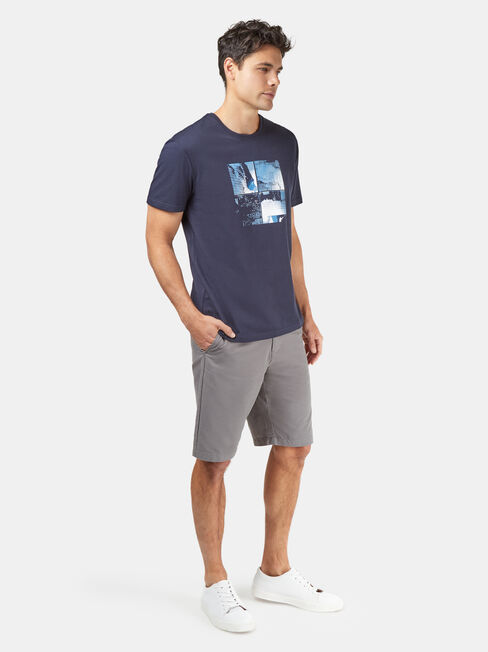 Danny Short Sleeve Print Crew Tee, Blue, hi-res