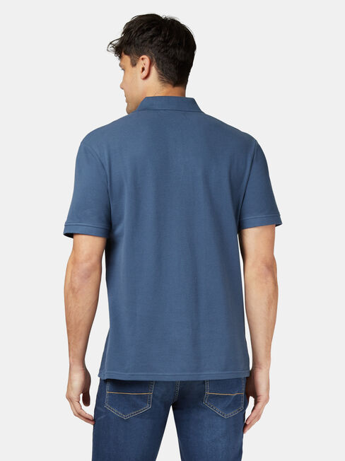 Jacob Short Sleeve Polo, Blue, hi-res
