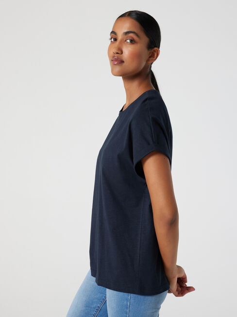 Drop Shoulder Tee, Ink, hi-res
