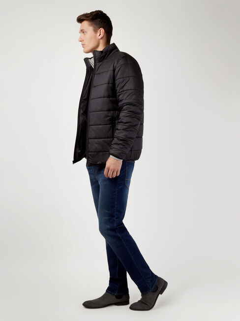 Cutler Puffer Jacket, Black, hi-res