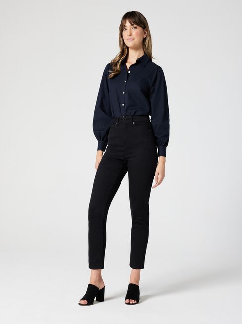Dina Blouson Slv Shirt, Ink, hi-res