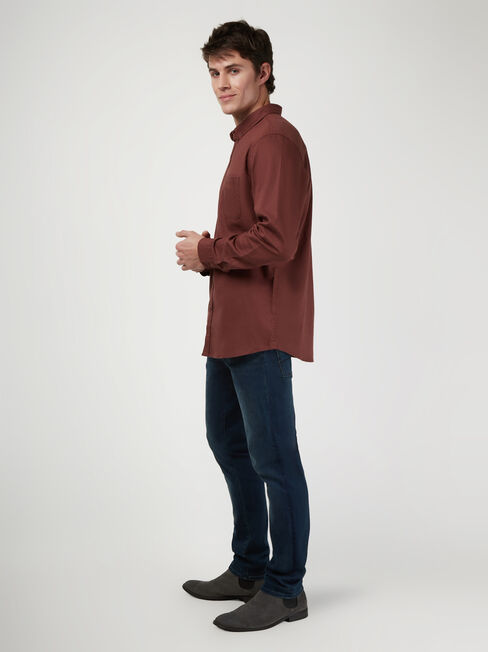 LS Brody Textured Shirt, Red, hi-res