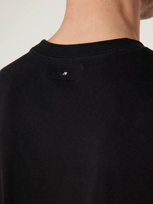 Ace Relaxed Fit Basic Crew Tee, Black, hi-res
