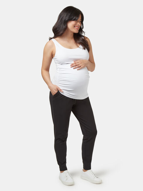 Louisa Drop Crotch Jersey Pant, Black, hi-res