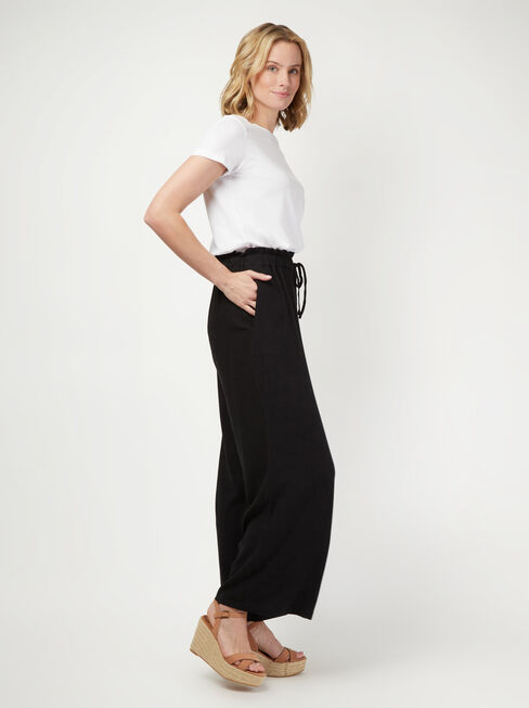 Willow Wide Leg Pant, Black, hi-res