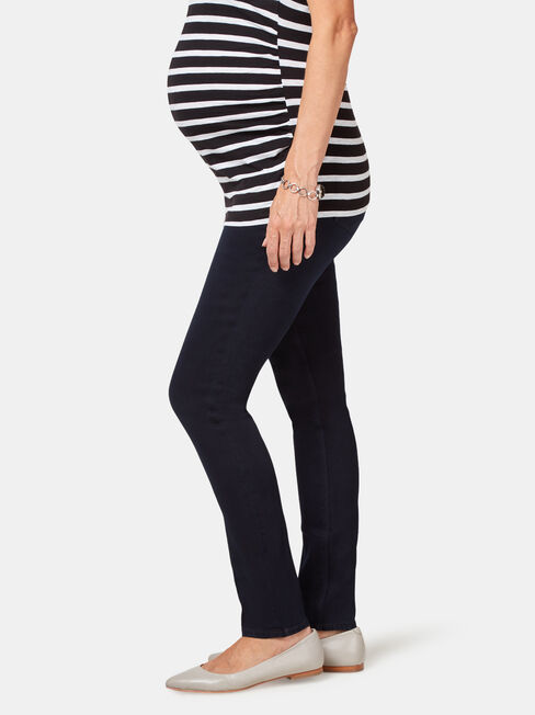 Maternity Skinny jeans Indigo Ink / Elastic ins, Dark Indigo, hi-res