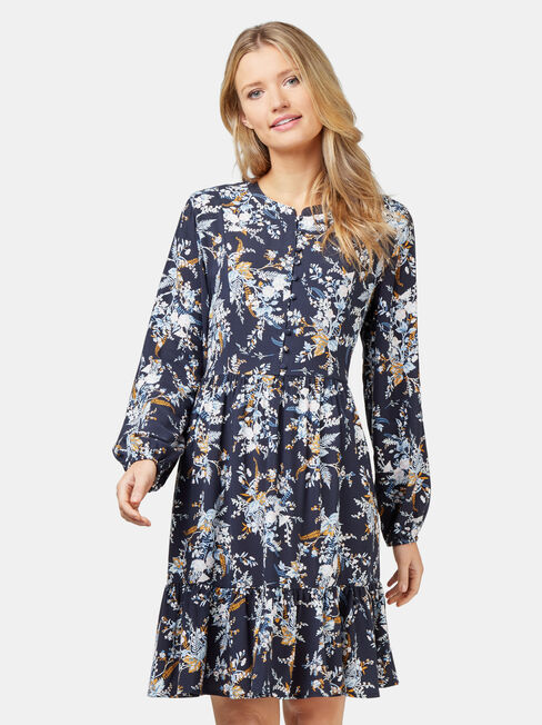 Bella Botanical Dress, Floral, hi-res