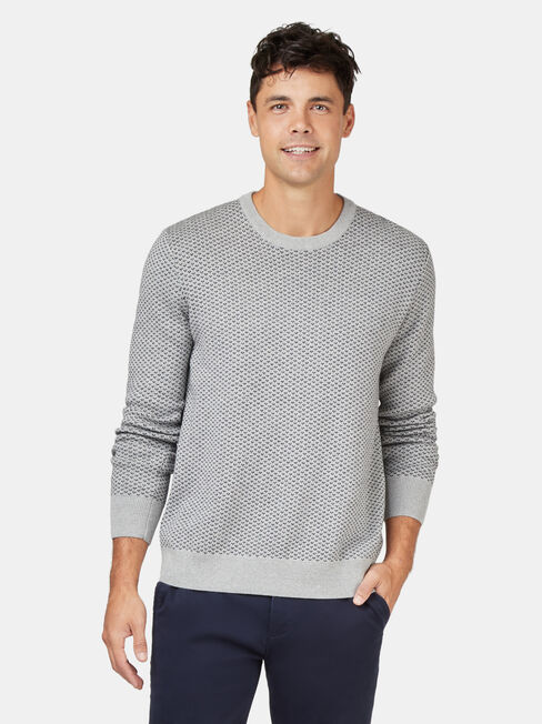 Bailey Crew Neck Knit, Grey, hi-res