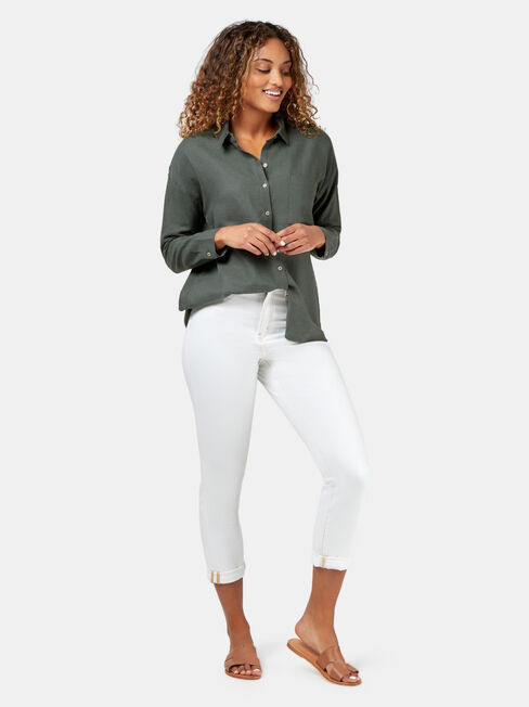 Bonnie Oversize Shirt, Green, hi-res