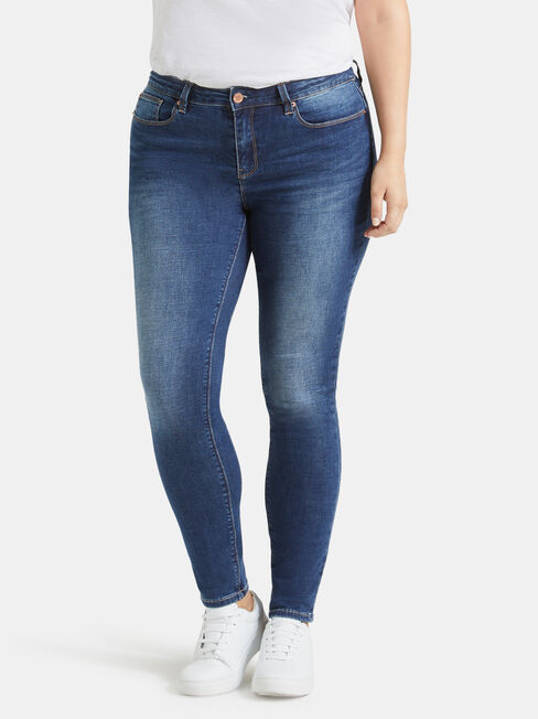 Curve Embracer Skinny jeans Mid Vintage, Mid Indigo, hi-res