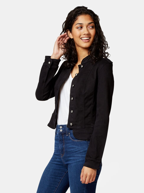 Natalie Casual Jacket, Black, hi-res