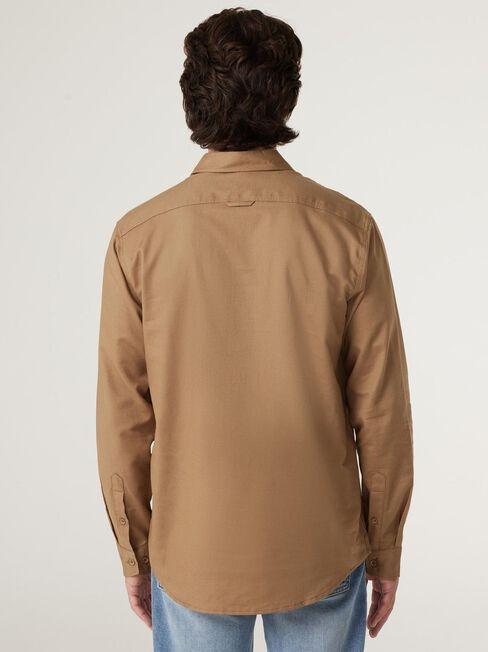 Colton Utility Long Sleeve Shirt, Tobacco, hi-res