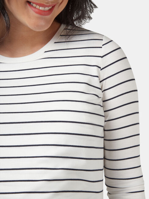 Tina Maternity Tee, Stripe, hi-res