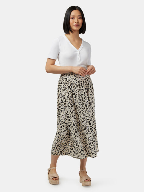 Jade Midi Skirt, Print, hi-res