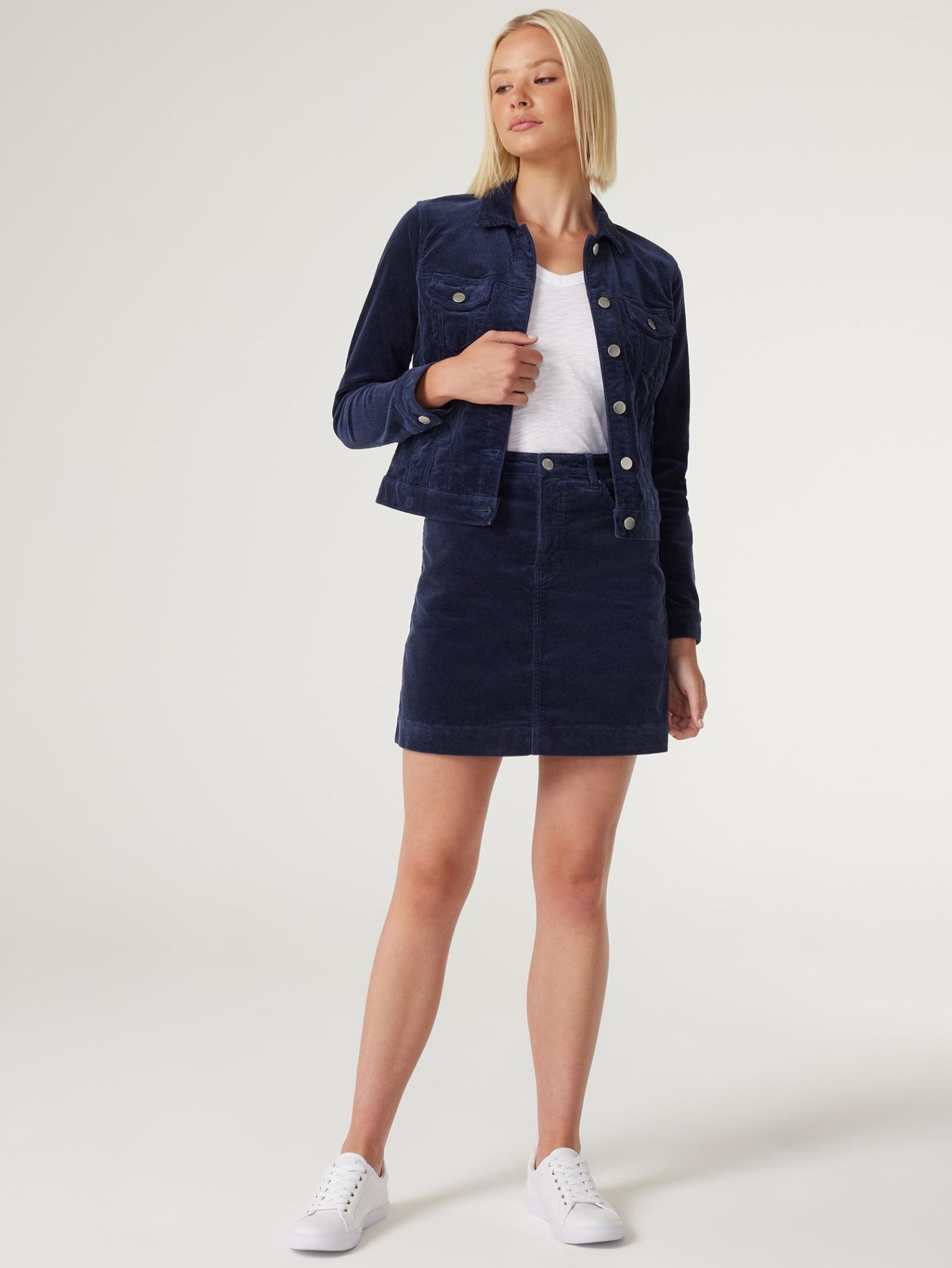 Women's corduroy skirt jean discount