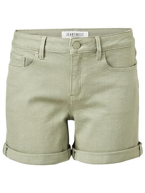 Ilona Coloured boyfriend short, Green, hi-res