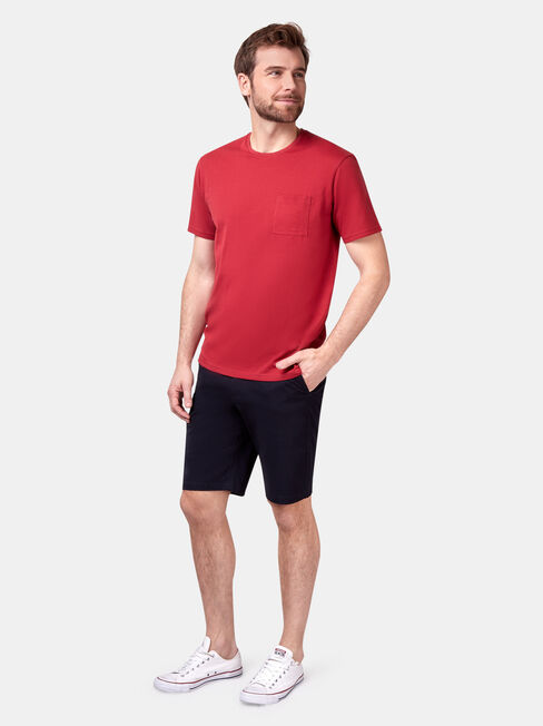 Preston Short Sleeve Basic Pocket Tee, Red, hi-res