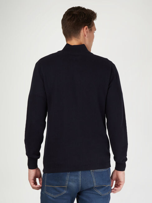 Avalon Funnel Zip Neck Waffle Knit | Jeanswest