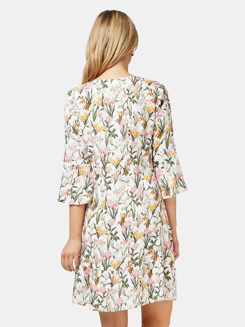 Molly Ladder Dress, White, hi-res