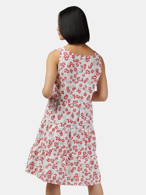 Georgia Tiered Dress, Print, hi-res