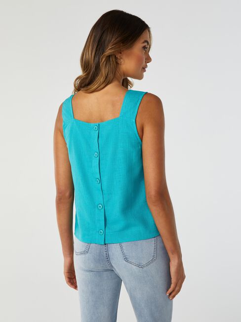Belle Button Back Cami, Green, hi-res