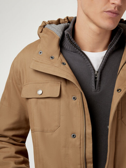 Dante Drill Jacket, Brown, hi-res