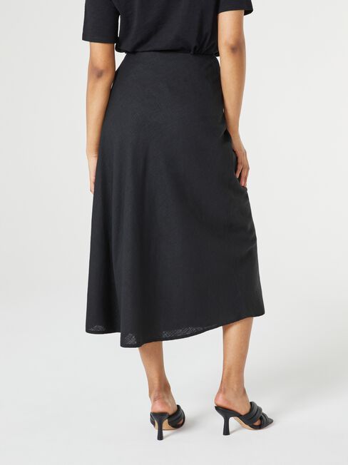 Sandie Midi Skirt, Black, hi-res