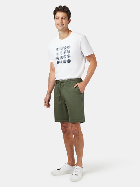 Drew Tie Front Knit Short, Green, hi-res
