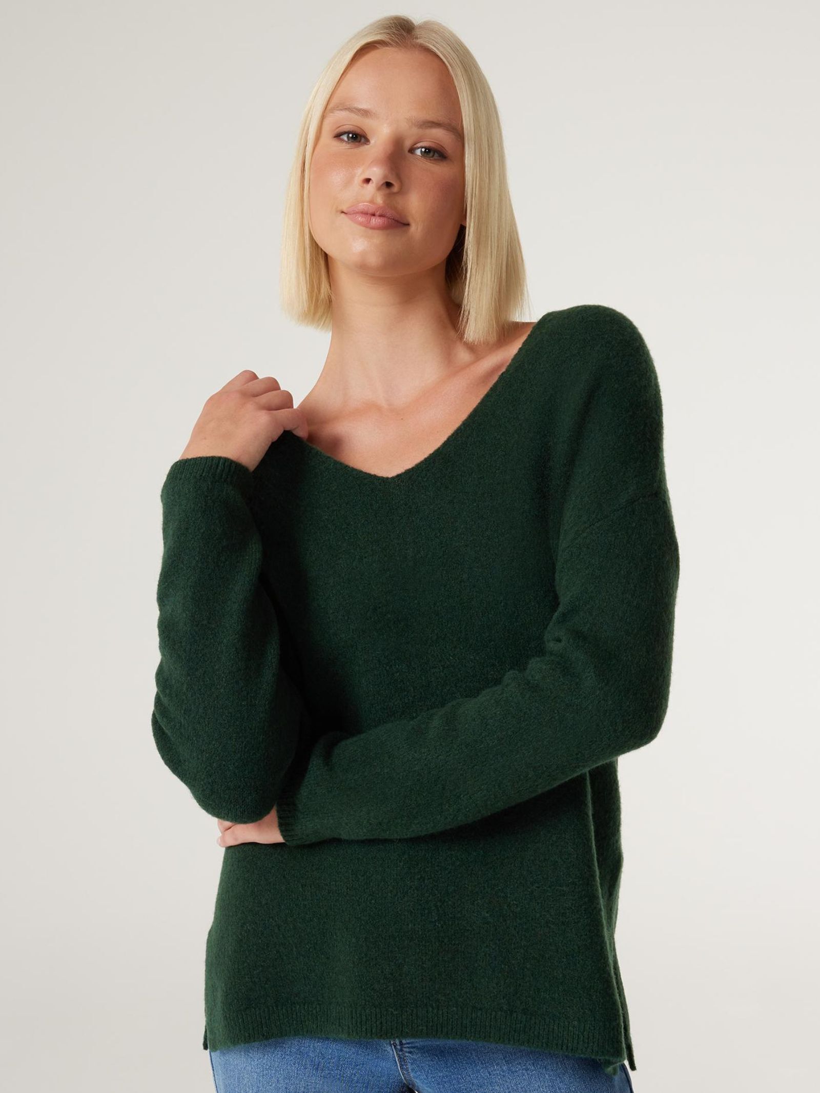 Forest green sweater womens new arrivals