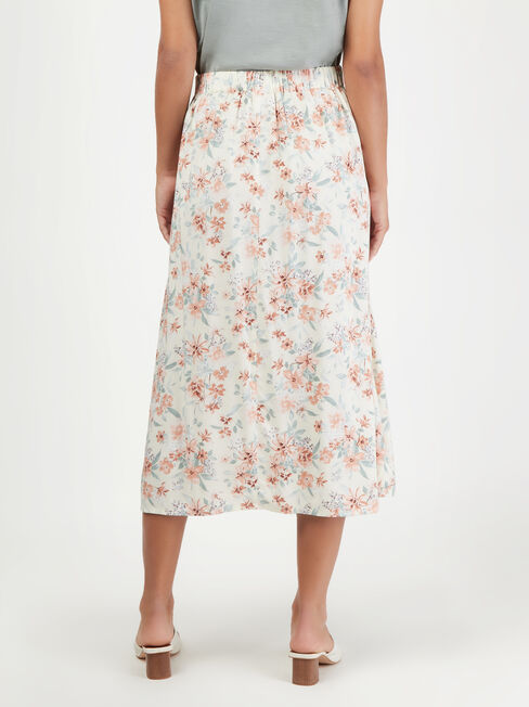Effie Midi Skirt, Floral, hi-res