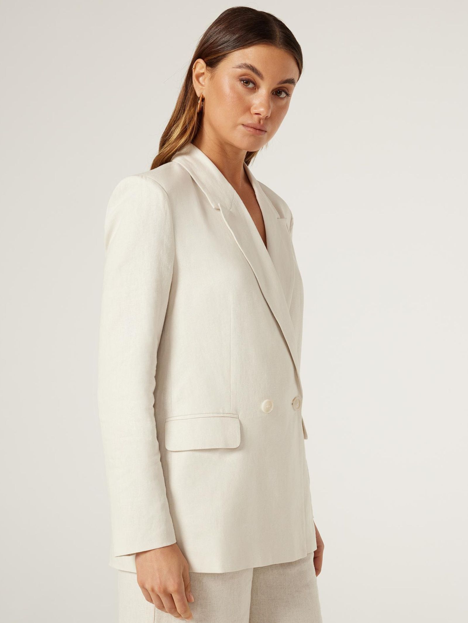 Yellow double breasted blazer womens on sale