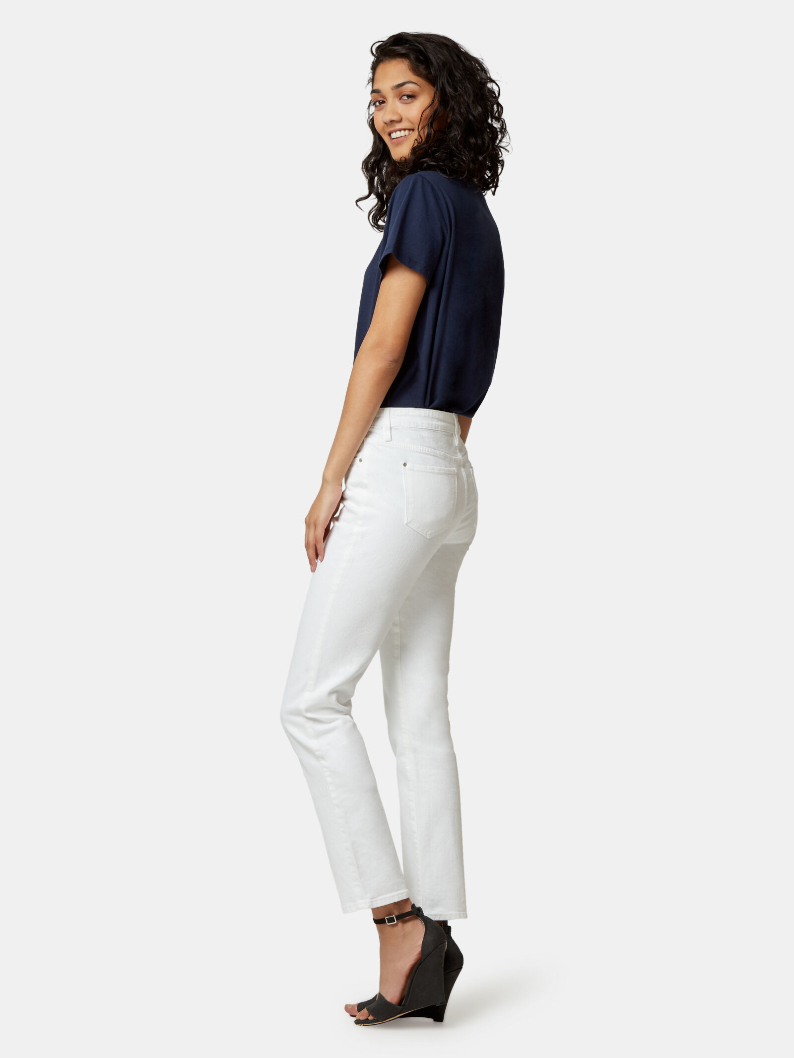 Slim Straight Jeans White