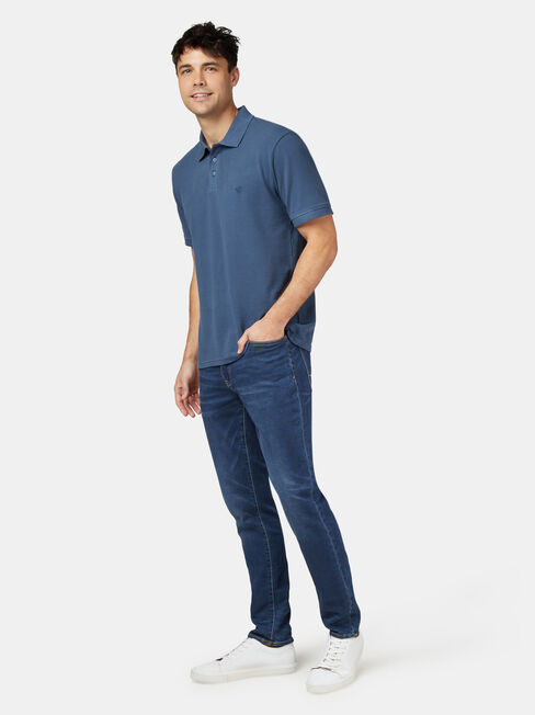 Jacob Short Sleeve Polo, Blue, hi-res