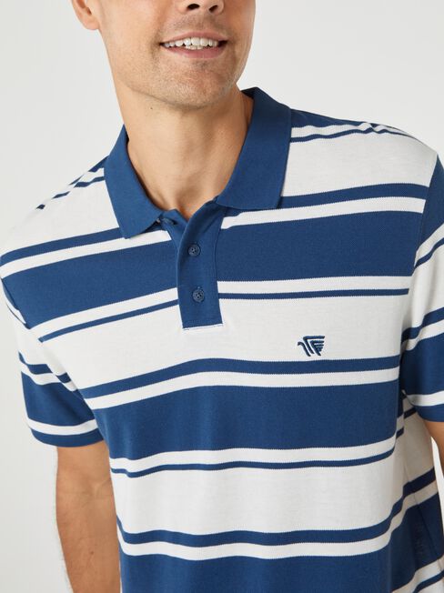 SS Sawyer Stripe Polo, Blue, hi-res
