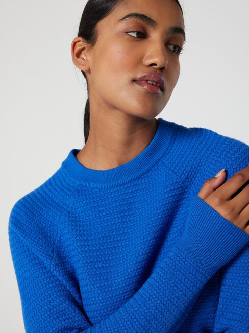 Mila Raglan Knit, Blue, hi-res