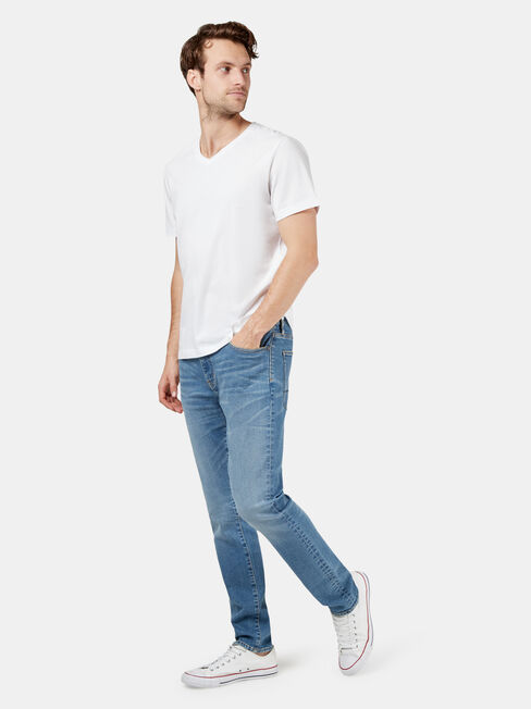 Eco Denim Flex 360 Slim Tapered Jeans, Light Indigo, hi-res