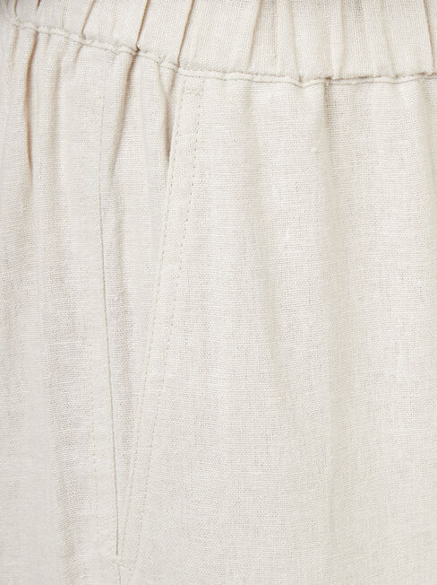 Linen Blend Pant, White, hi-res