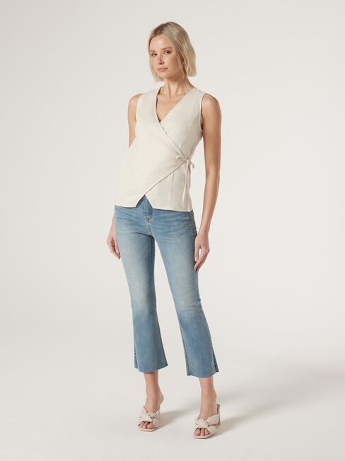 Rhodes Wrap Top, Yellow, hi-res