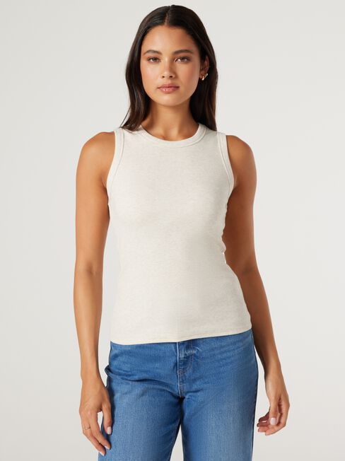 Classic Rib Tank, Oatmeal, hi-res