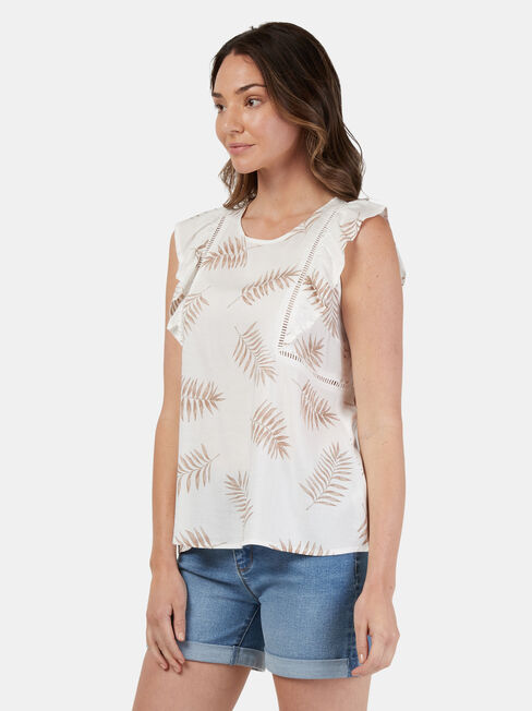 Bianca Ladder Trim Tank, White, hi-res