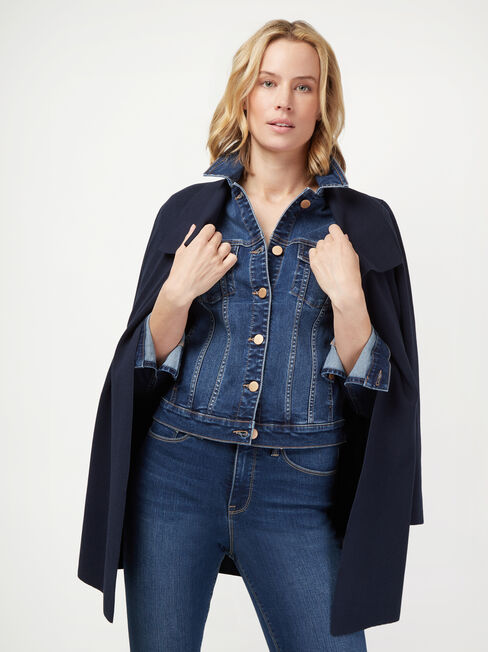 Giselle Waterfall Cardigan, Blue, hi-res
