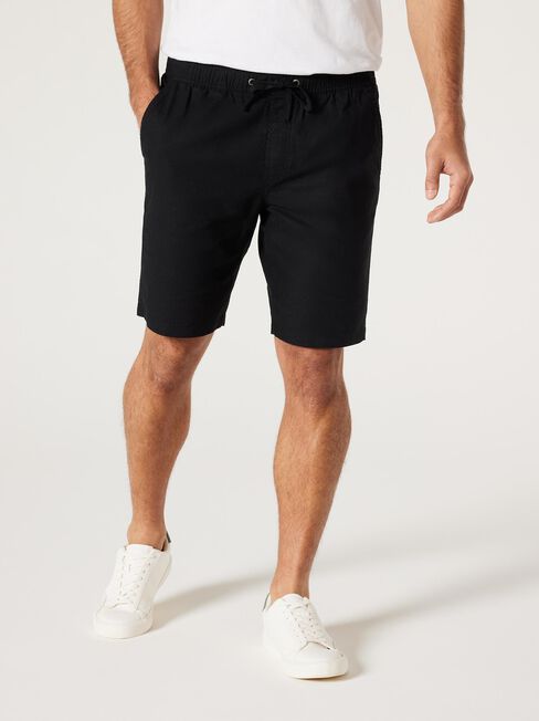 Harris Elastic Waist Short, Black, hi-res