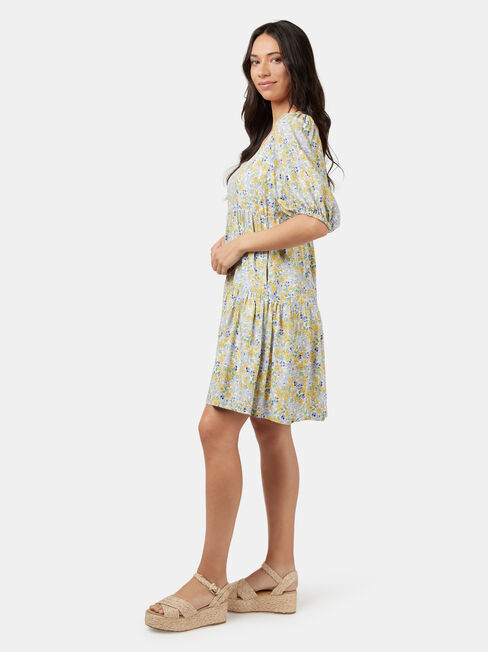 Rebecca Square Neck Dress, Green, hi-res