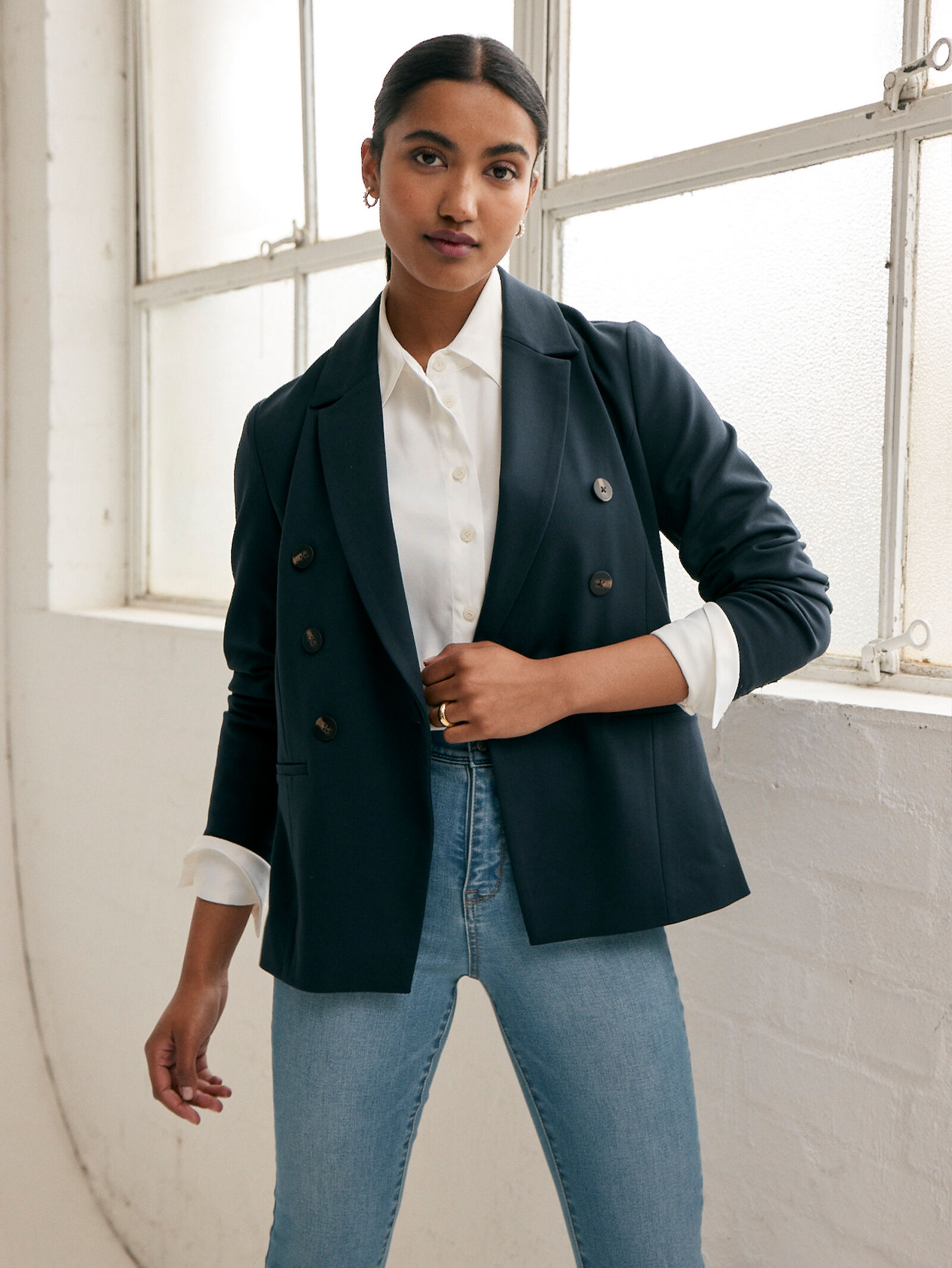 Ladies top ponte blazer